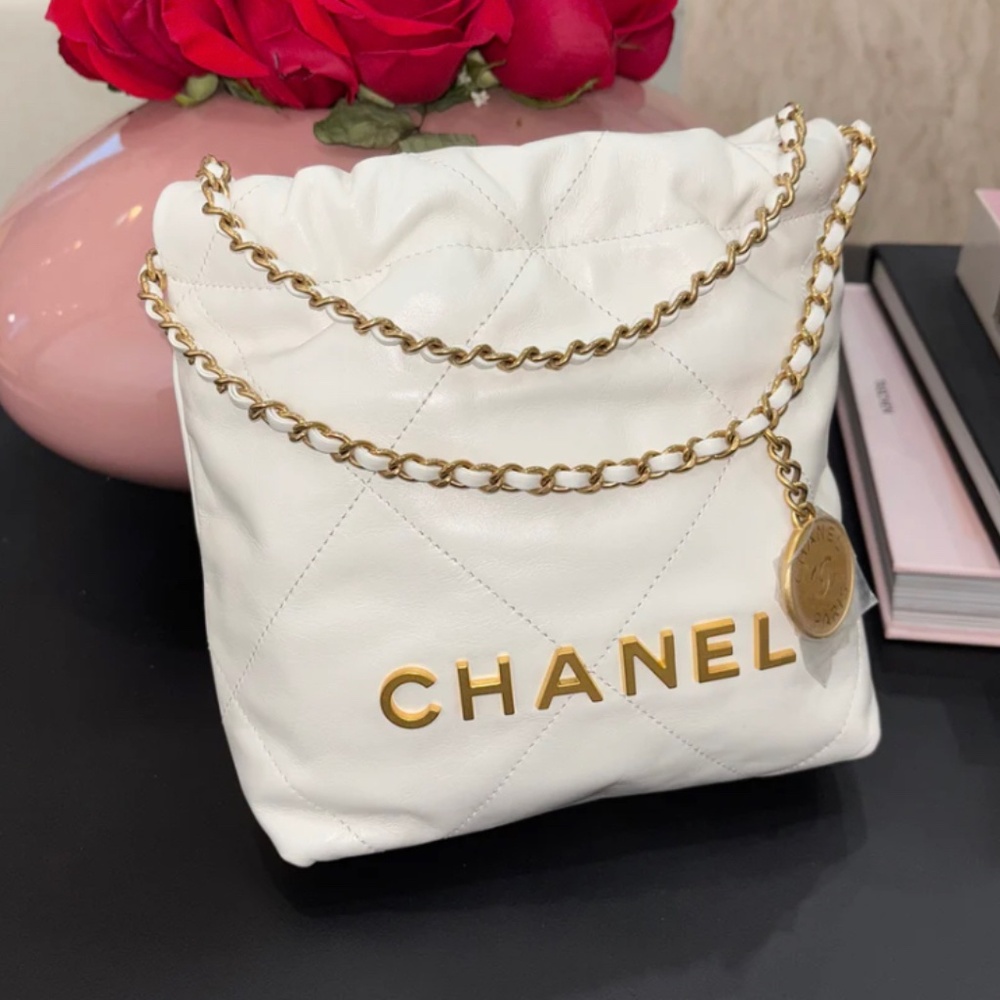 Authentic Pre-Owned Chanel Mini 22 Bag White